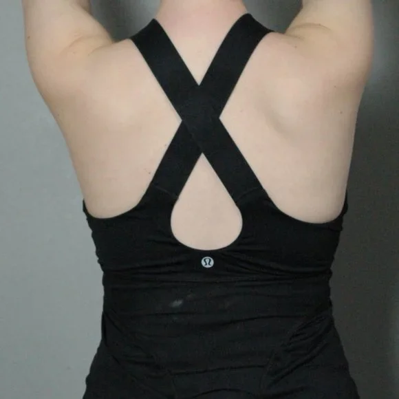 Small Black Lululemon Activewear Top w/ Bra - Picture 1 of 5
